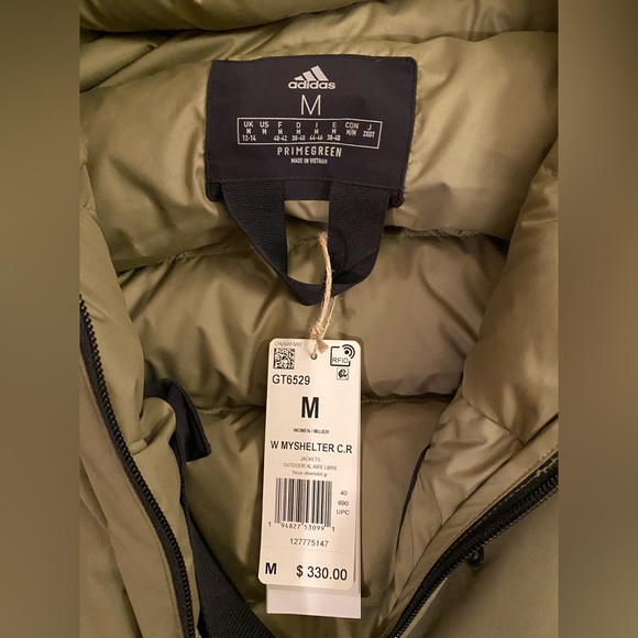 NWT Women’s Adidas MYSHELTER COLD.RDY Parka Green - Picture 12 of 14